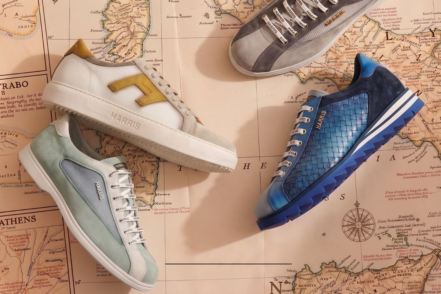 Men's leather and canvas sneakers - Harris Shoes 1913