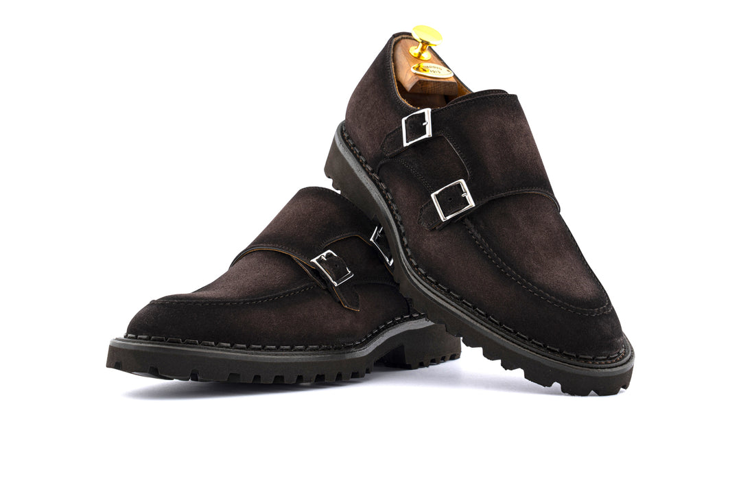 Double suede buckle Testa di Moro