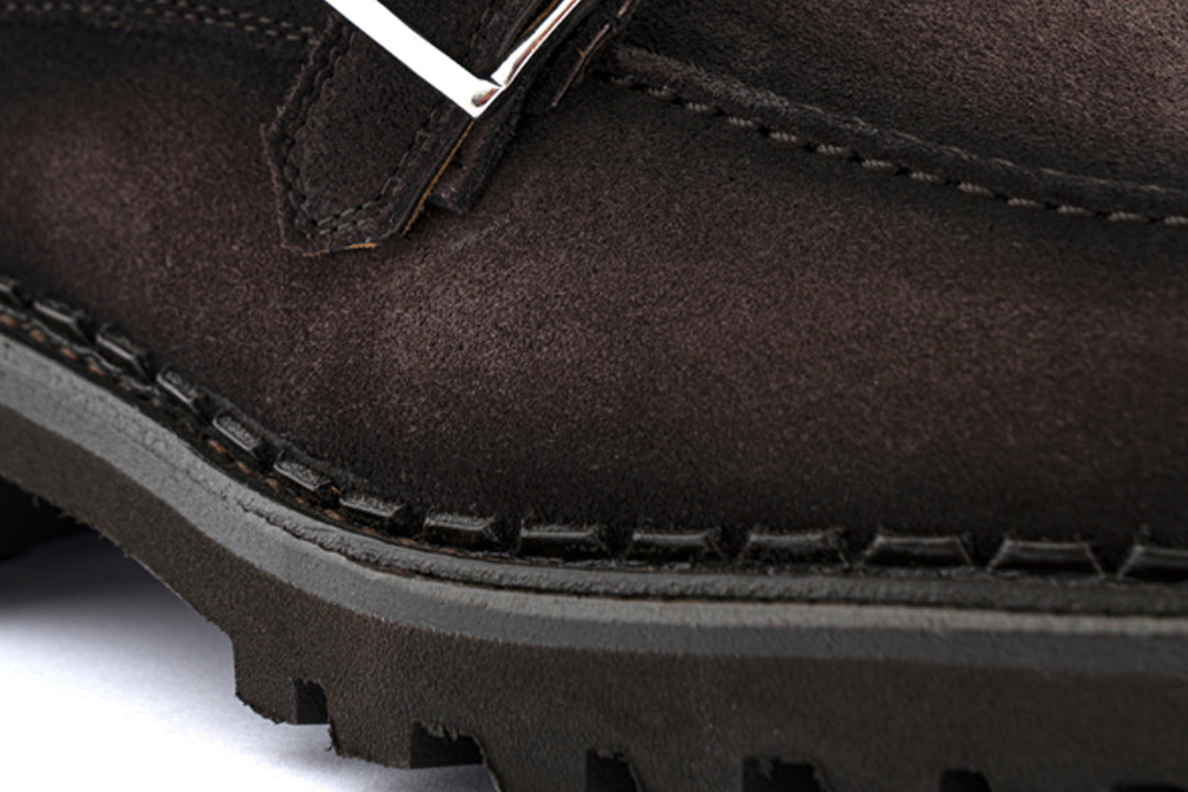 Double suede buckle Testa di Moro