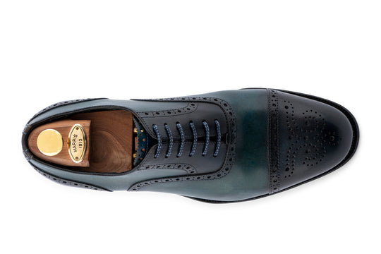 Cuir ombré français français avec des détails de brogue