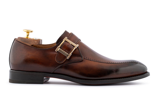 Monofbbbia in hand painted leather with hand stitching