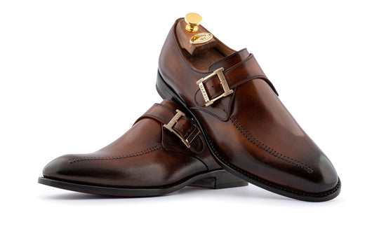 Monofbbbia in hand painted leather with hand stitching