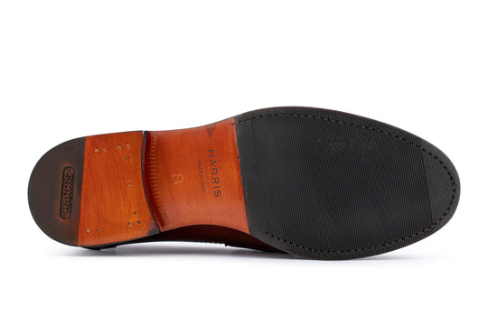 Mocasín de cuero pintado a mano