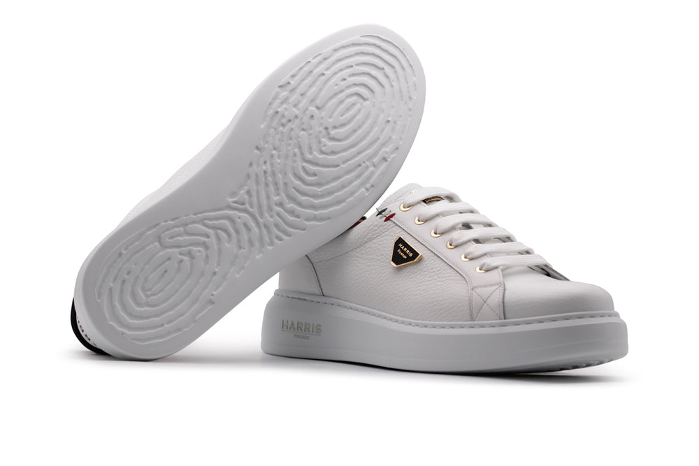 Soft leather sneakers alce effect