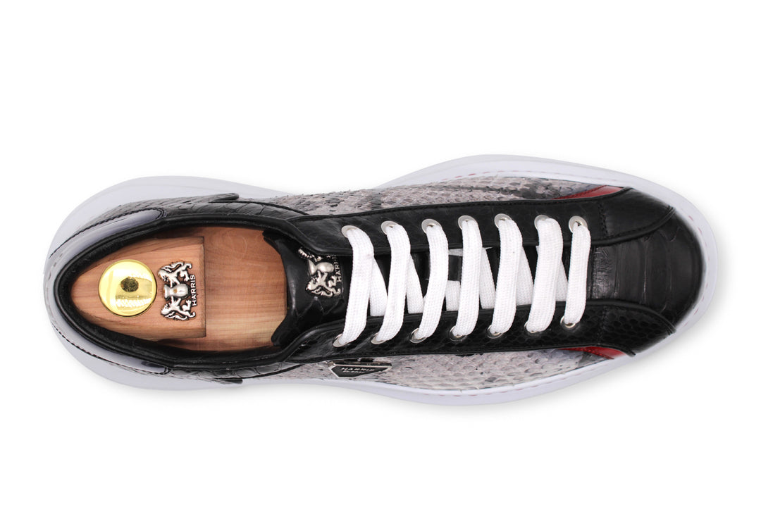 Sneaker en cuir fin noir