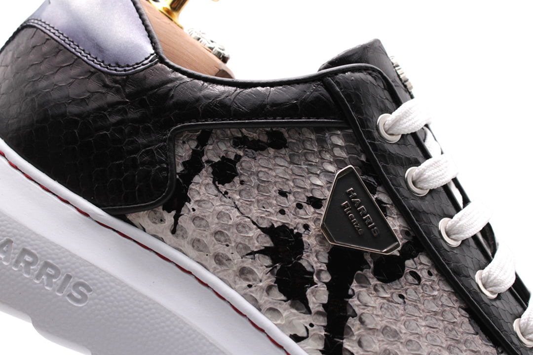 Sneaker en cuir fin noir
