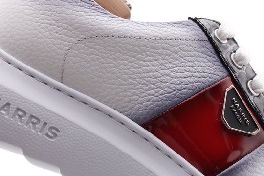 Soft leather sneakers with crocodile effect