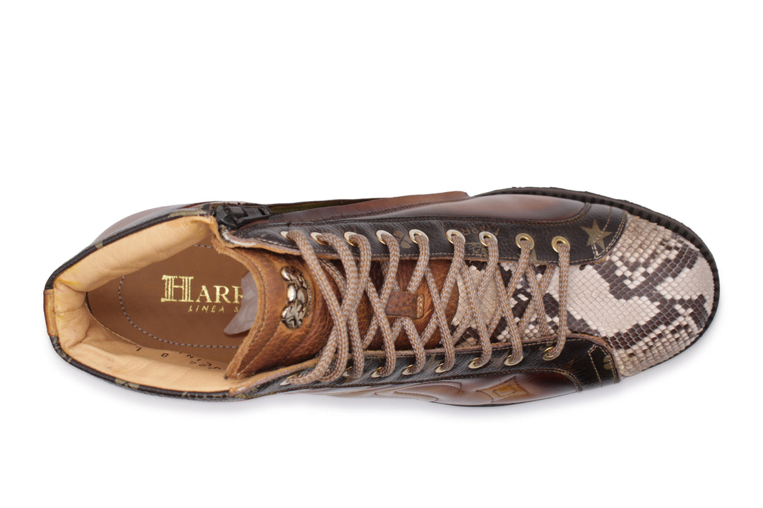 Polacchino in pelle dipinte a mano