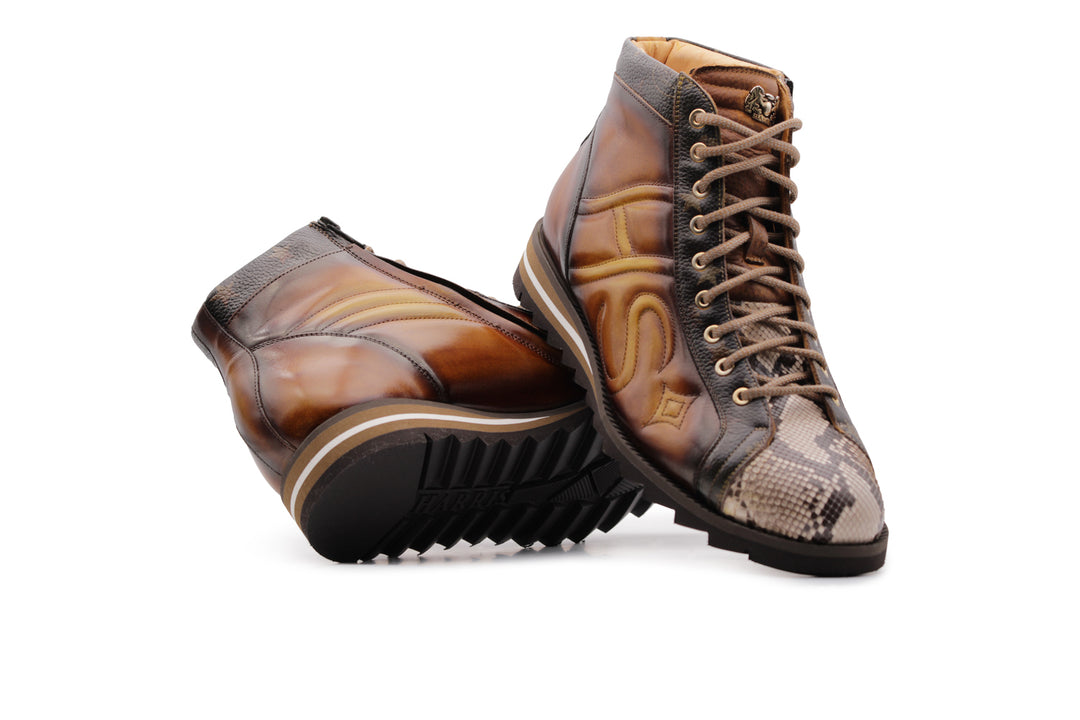 Polacchino in pelle dipinte a mano