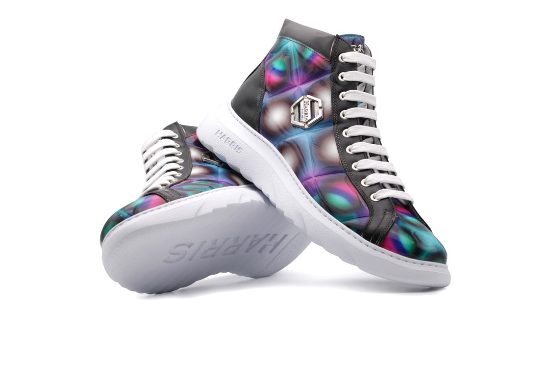 Polacchino with geometric print