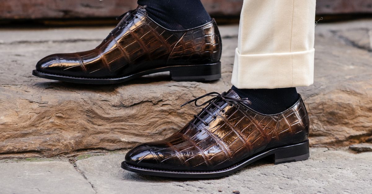 Scarpe in pelle pregiata di coccodrillo