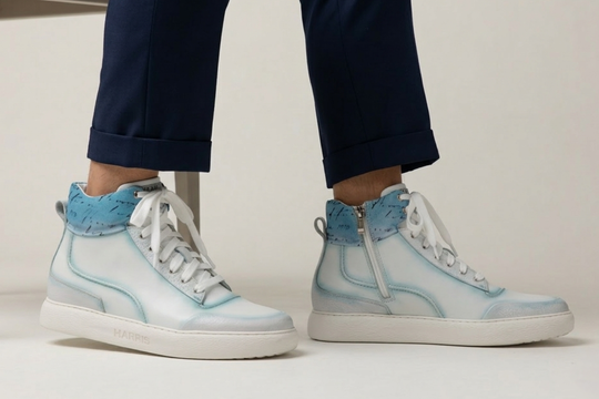 Bottine en cuir souple nuancé