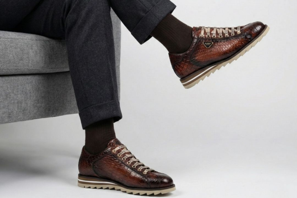 Sneakers aus echtem Alligatorleder