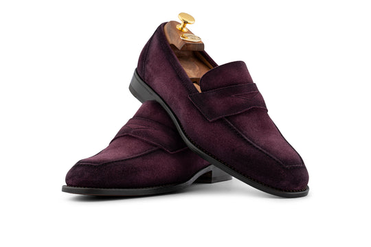 Mocasín de ante sombreado a mano