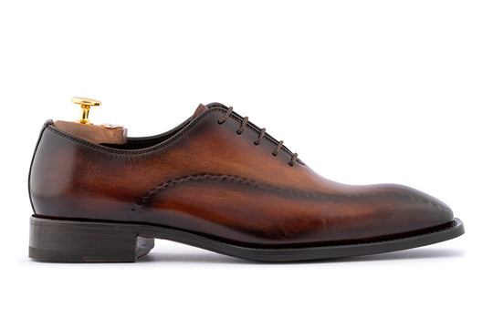 Hand-painted leather brogues