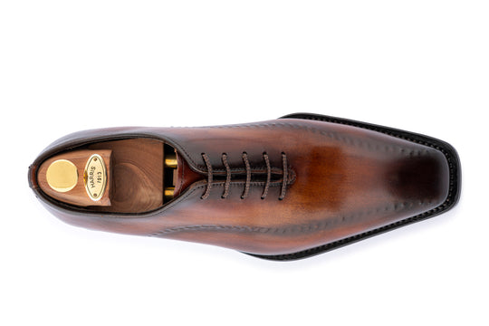 Hand-painted leather brogues