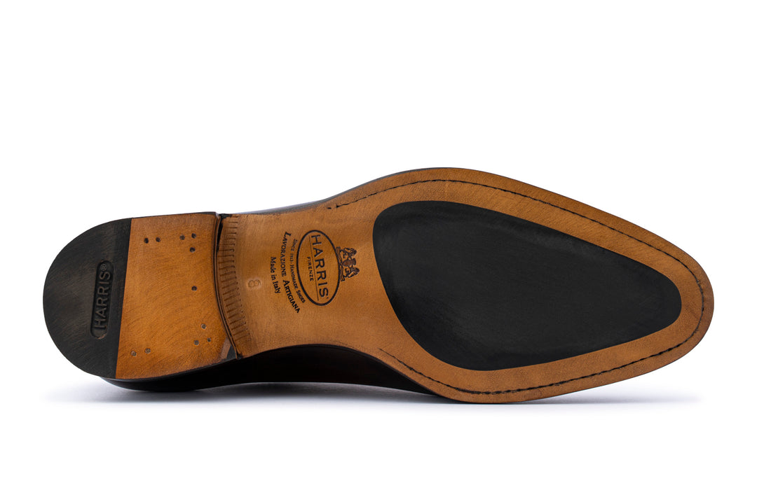 Smooth hand-painted leather brogues