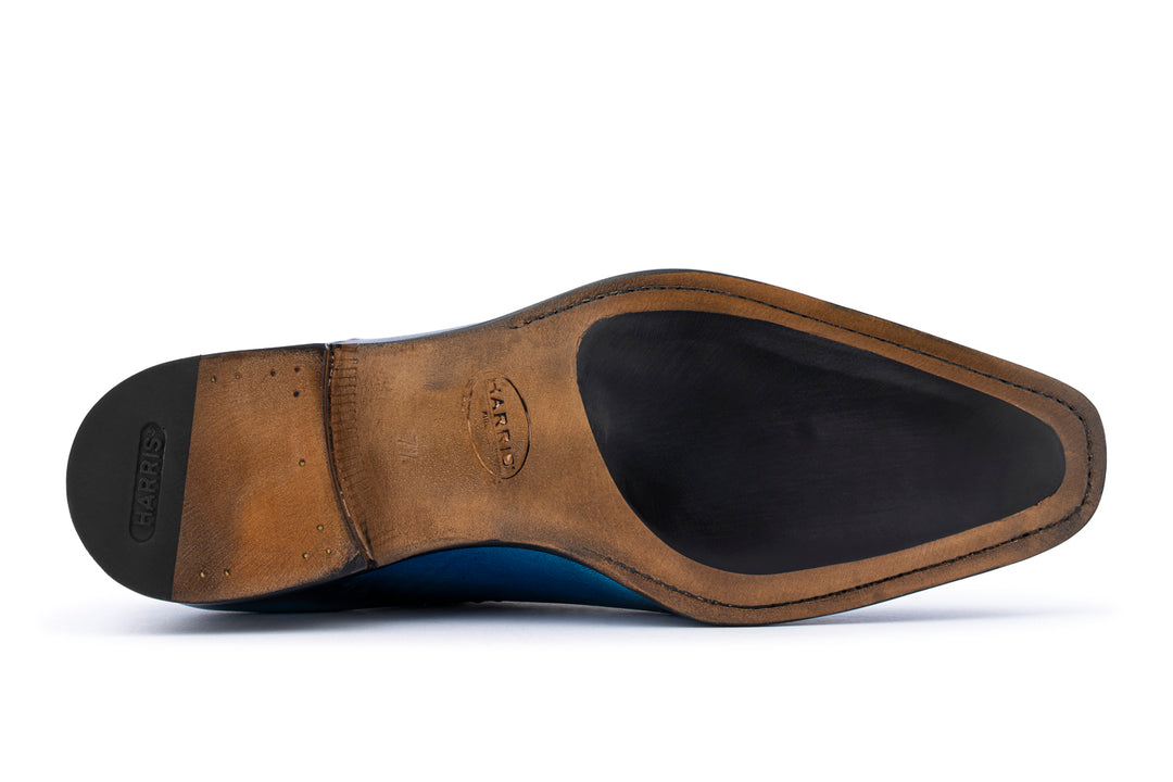 Zapatos brogue de piel pintados a mano