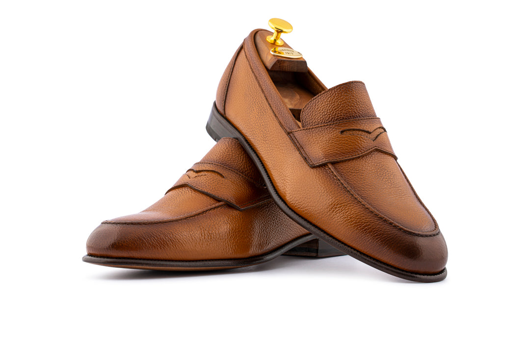 Mocassino in pelle morbida effetto alce