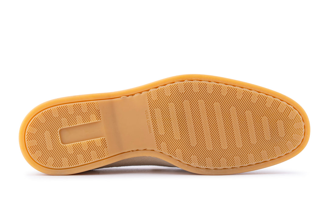 Mocassino in camoscio con cucitura a mano