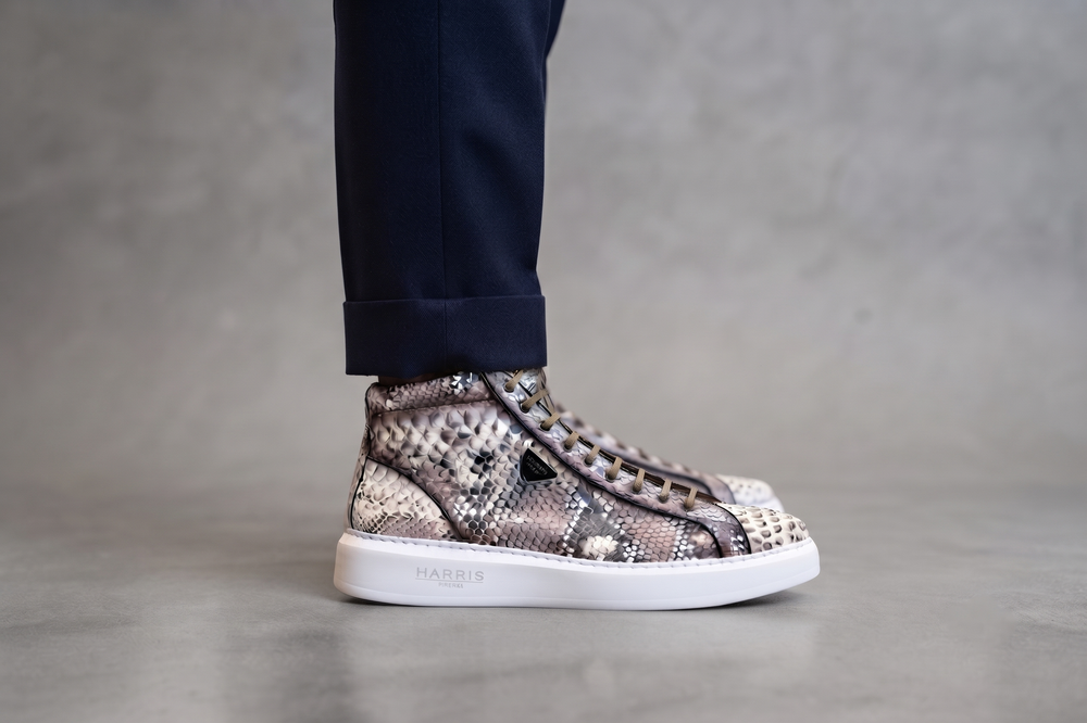 Bottine python et semelle caisson