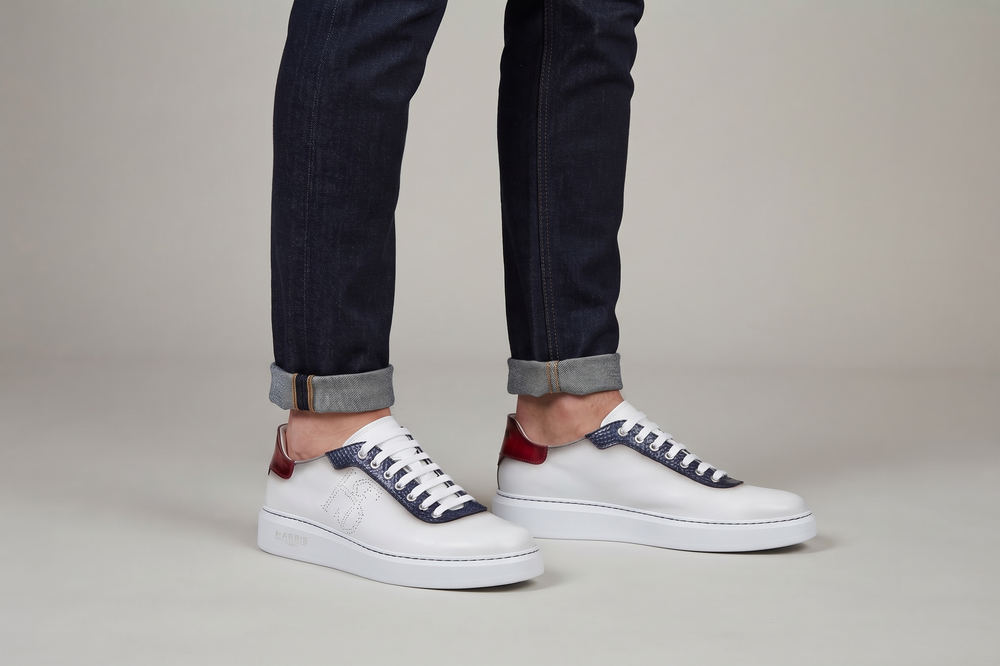 Baskets confort en cuir