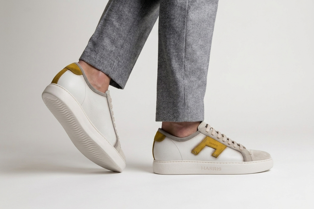 Sneakers in pelle e suede