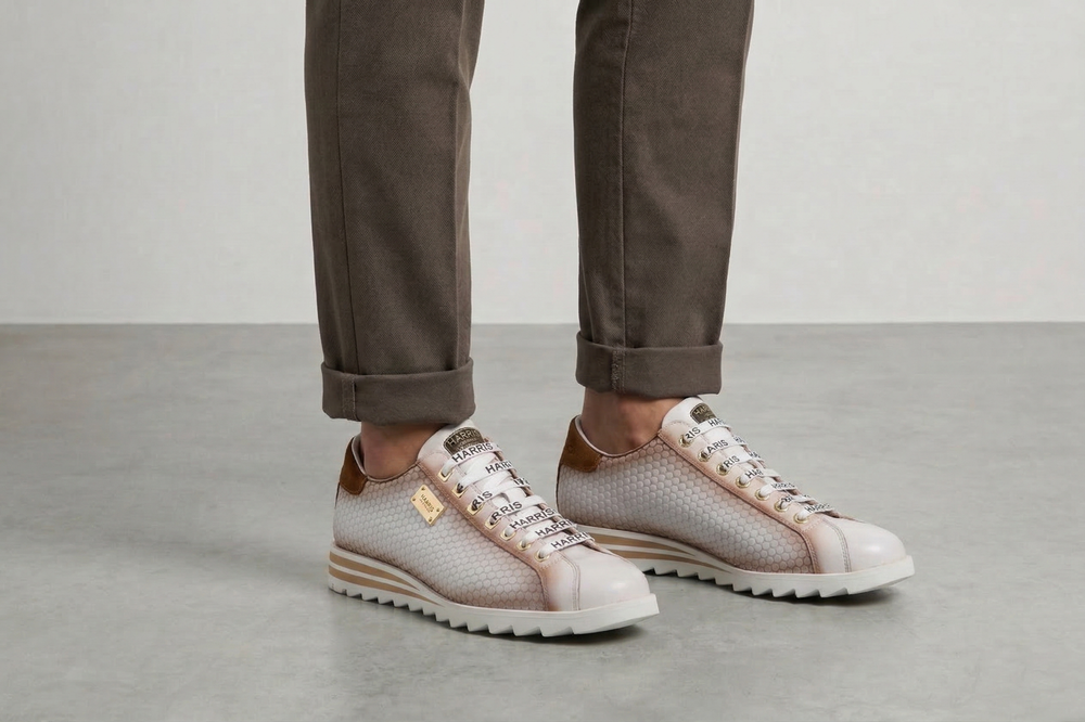 Baskets en cuir Bubble peintes à la main