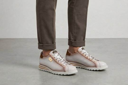 Baskets en cuir Bubble peintes à la main