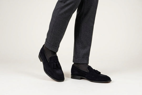 Mocassino con pon pon 0964 – Blu