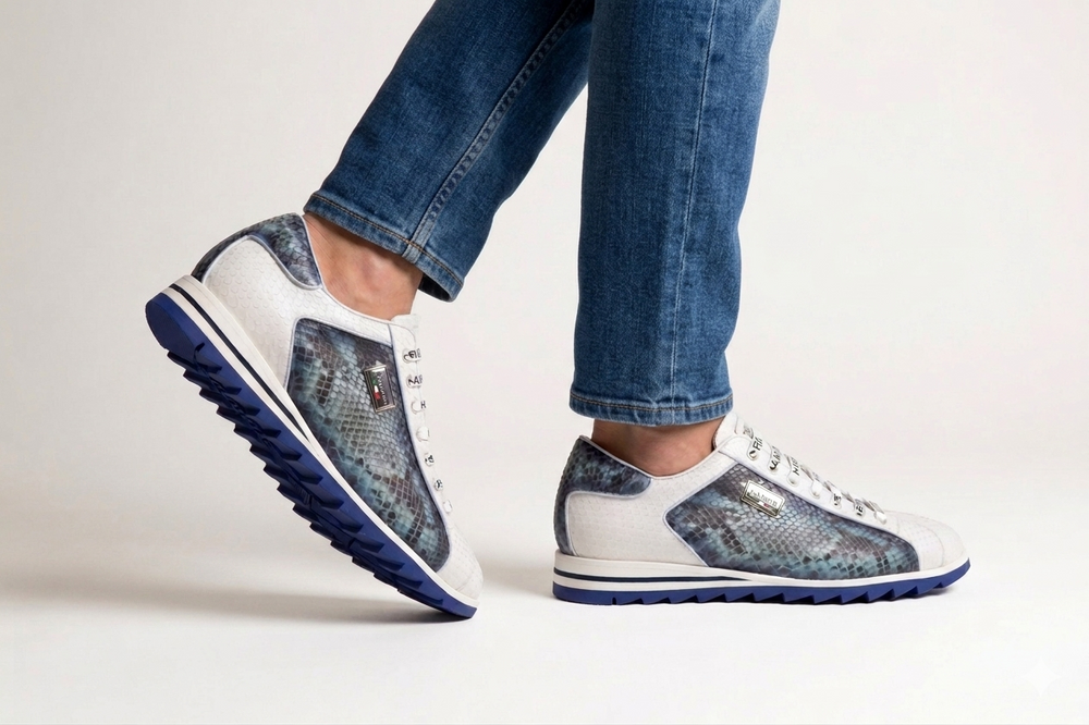 Zapatillas de piel de pitón
