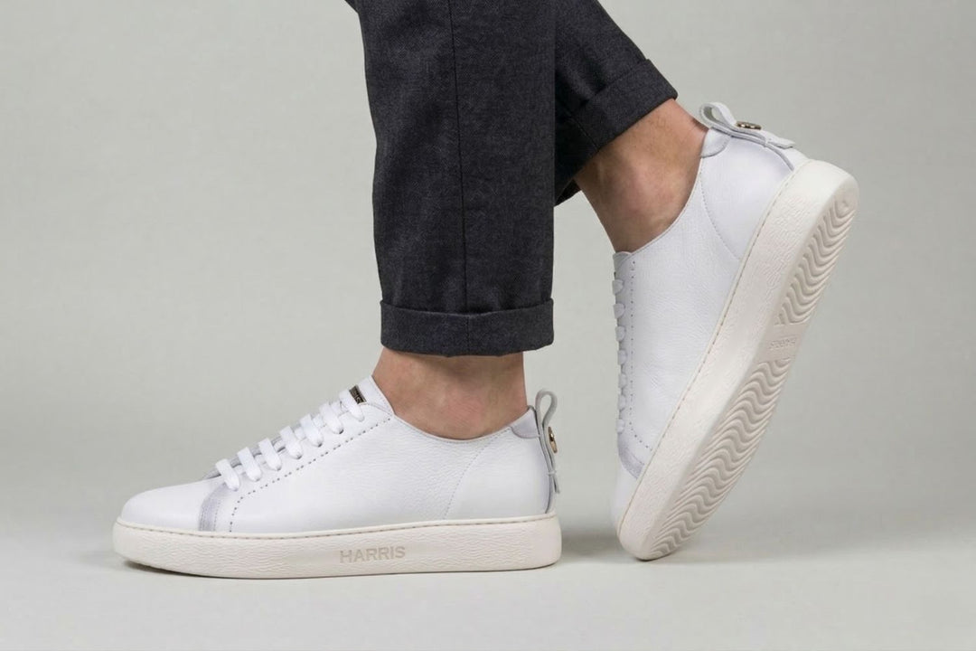 Sneakers in pelle sfumata