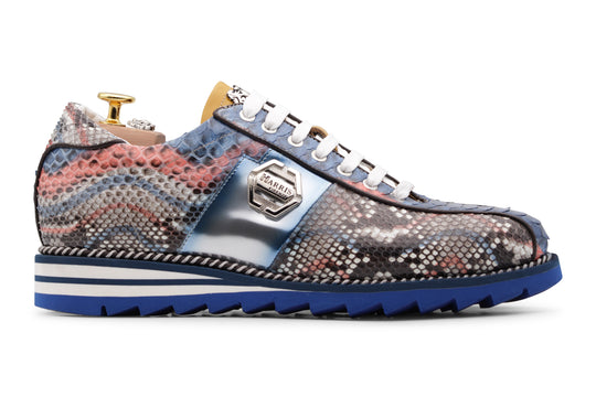 Sneakers in pelle pregiata