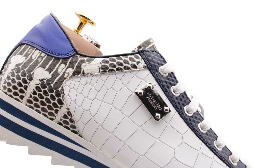 Sneakers in suede with perforated details