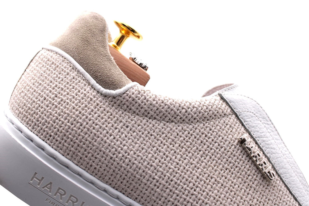 Sneakers slipon in tela e pelle
