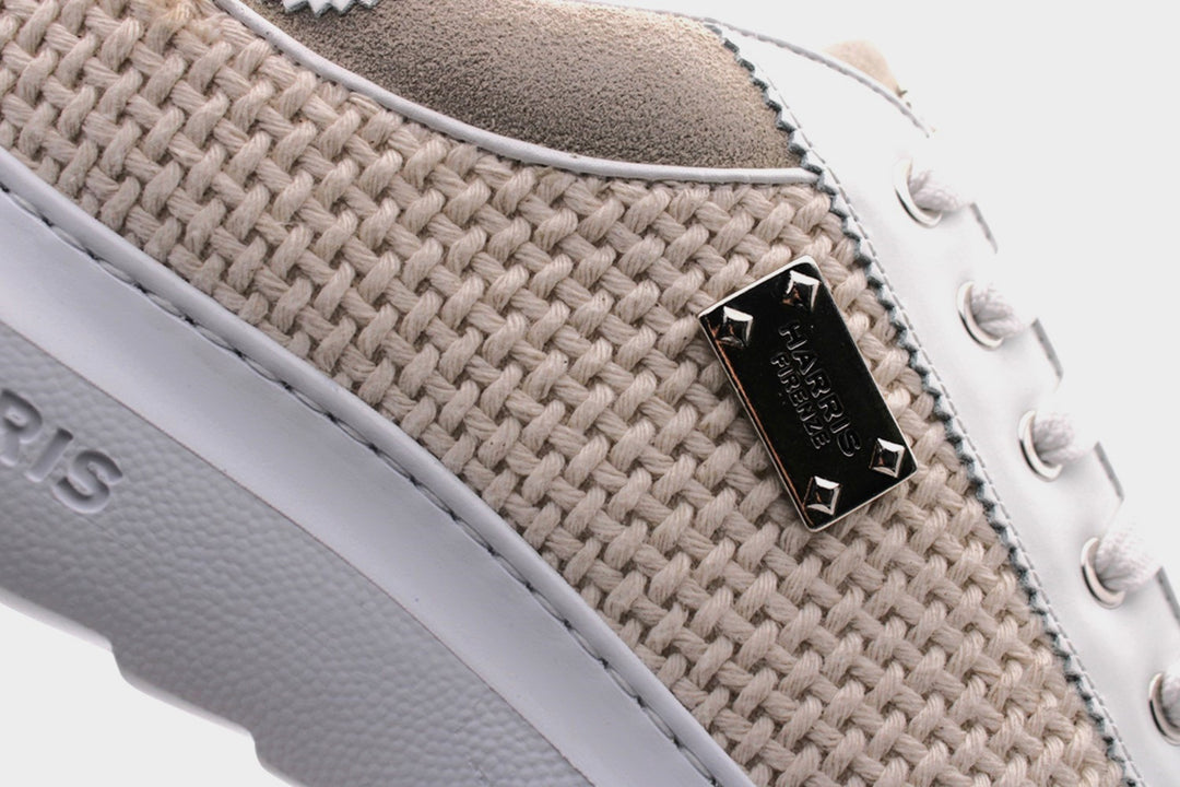 Sneakers in suede with perforated details