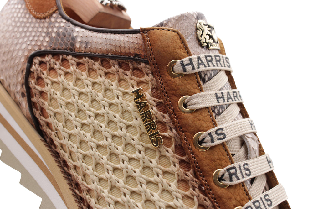 Sneakers in pitone e rafia