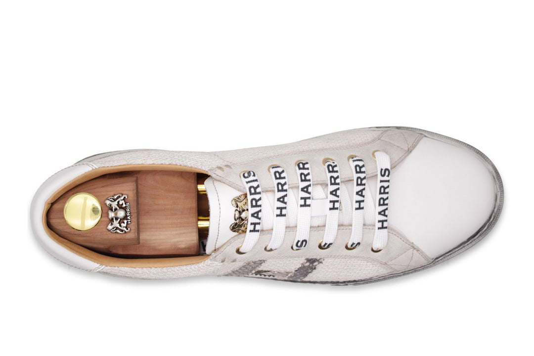 Sneaker vintage in pelle e tela