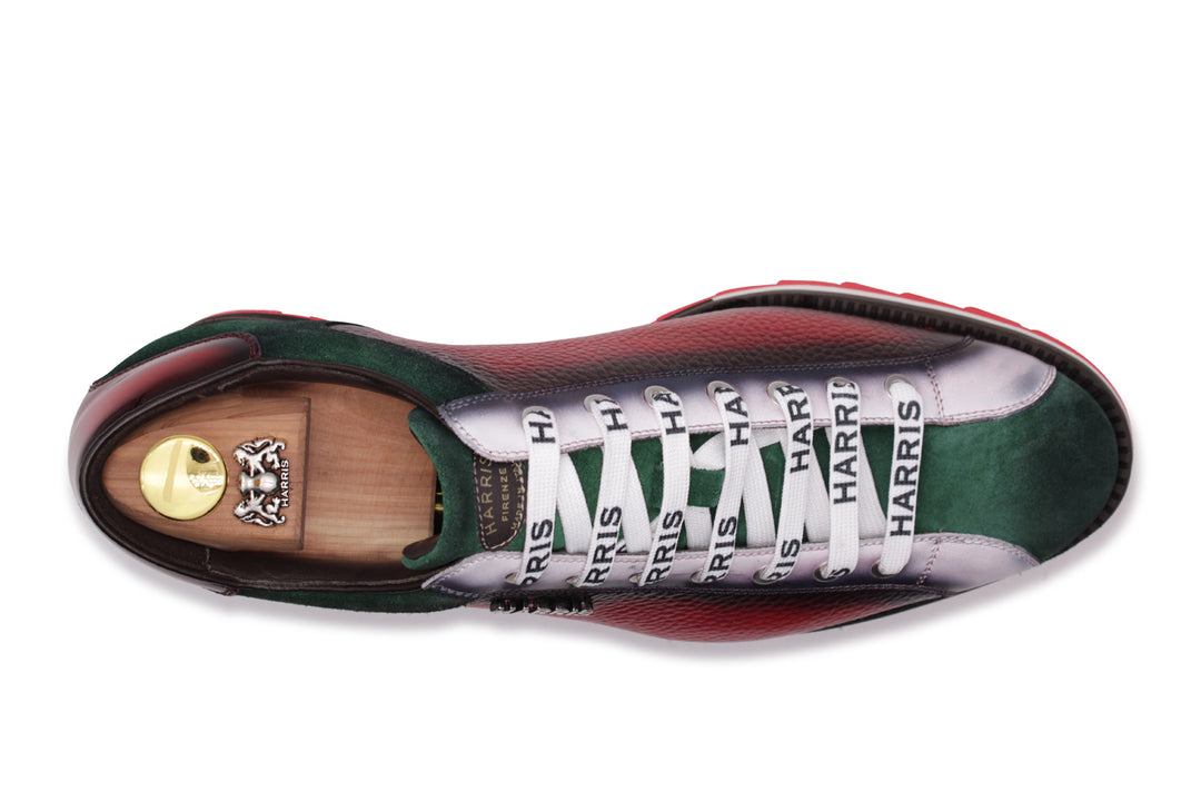 Sneakers in pelle effetto alce e suede