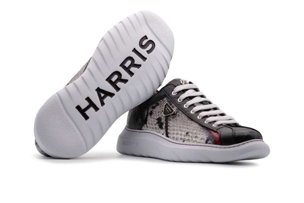 Sneaker en cuir fin noir