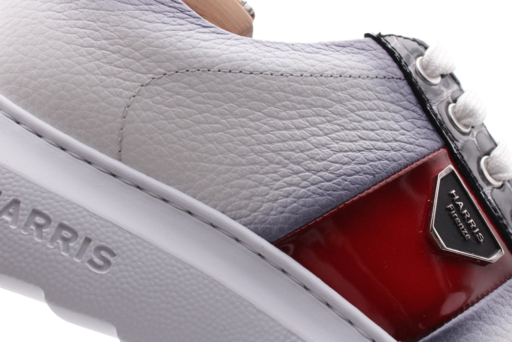 Baskets en cuir souple avec effet de crocodile