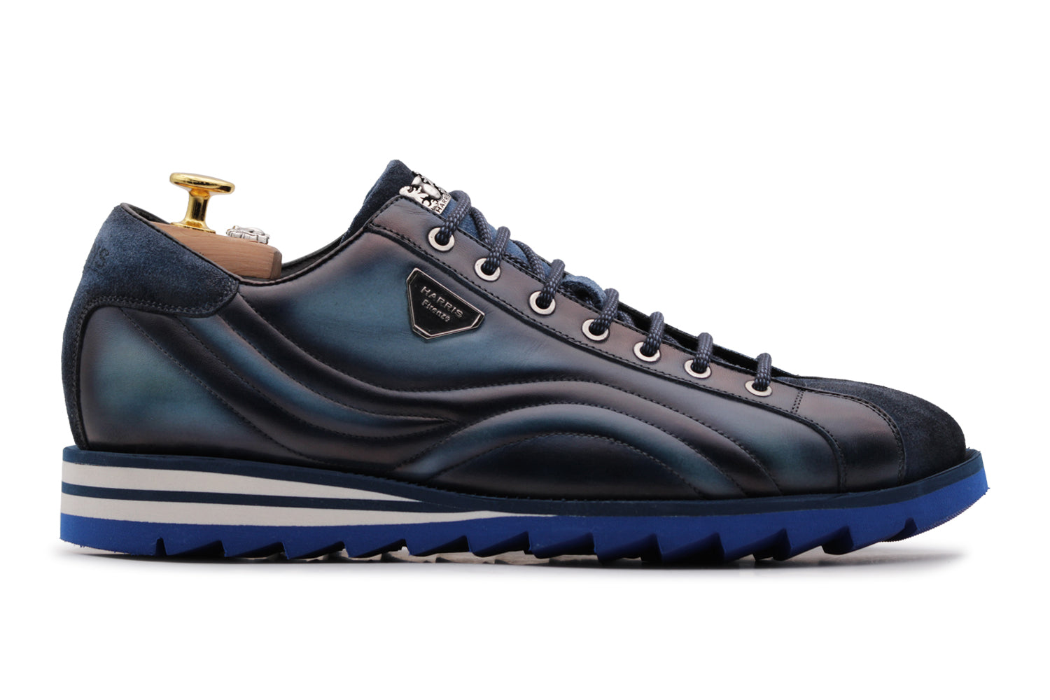 HARRISハリス フィレンツェ1913 シングルバックルレザーシューズ ブルー Harris Firenze 1913 Single Buckle Leather Shoes Blue