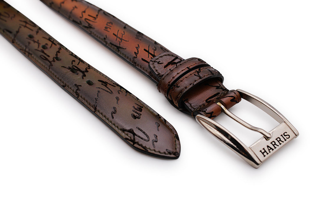 Writer leather belt