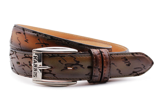 Writer leather belt