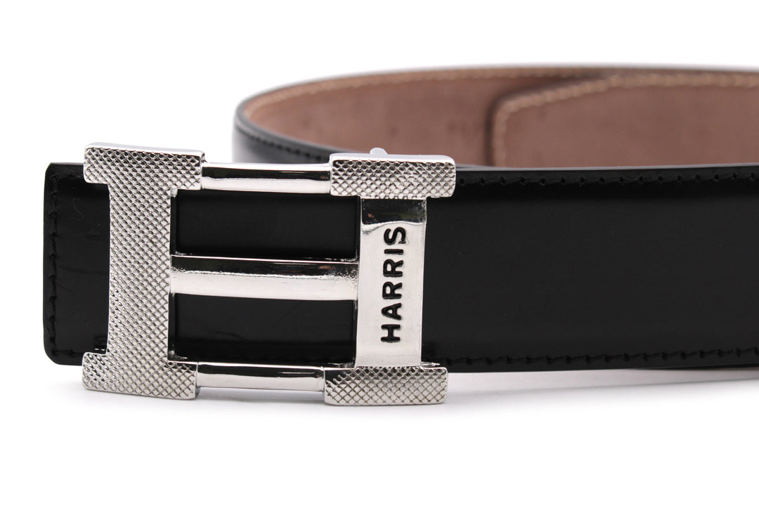 Brushed leather belt and buckle