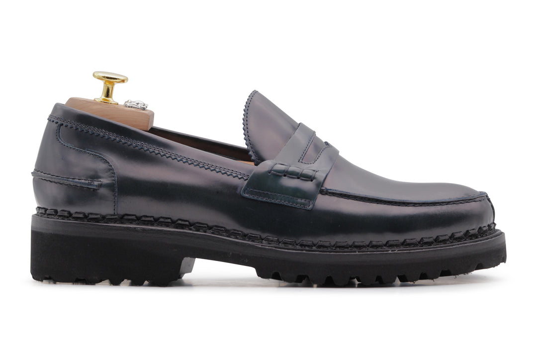 Mocassino in pelle spazzolata