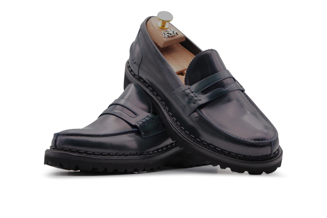 Mocassino in pelle spazzolata