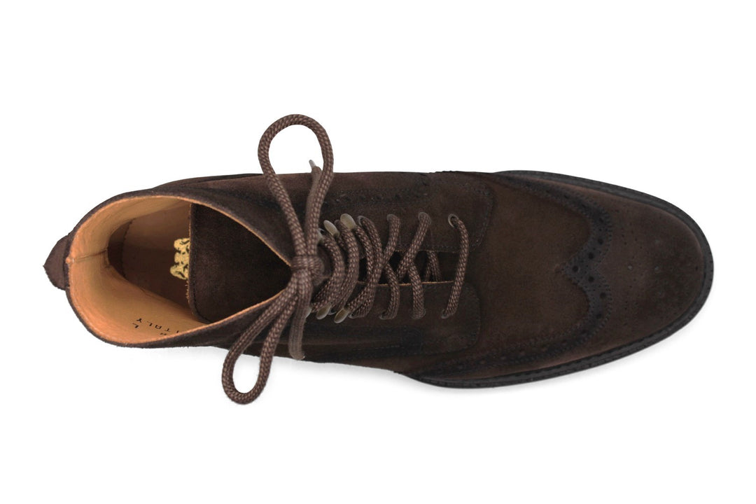 Botín de ante Testa di Moro con detalles brogue