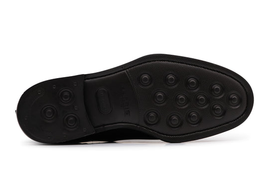 Polacchino liscio con elastico e suola in gomma