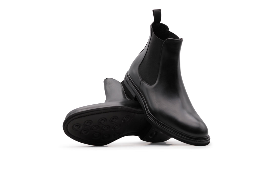 Polacchino liscio con elastico e suola in gomma